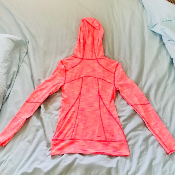 Vibrant Coral Long-Sleeve Workout Top - Picture 2 of 2